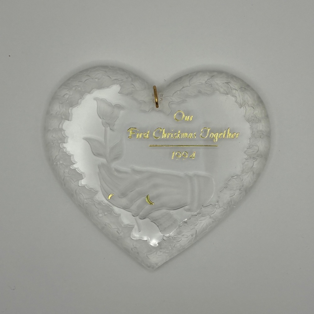 Hallmark Keepsake Our First Christmas Together 1994 Acrylic Heart Ornament - Picture 3 of 3